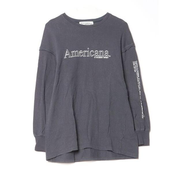 「AMERICANA」 長袖カットソー ONE SIZE スミクロ レディース