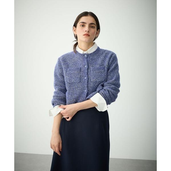 「N.O.R.C」 ニットカーディガン フリー ブルー レディース