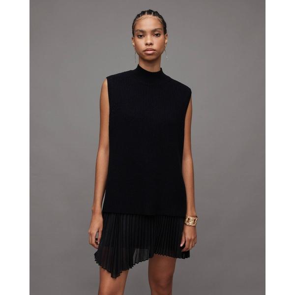 「ALLSAINTS」 コンビワンピース S ブラック レディース