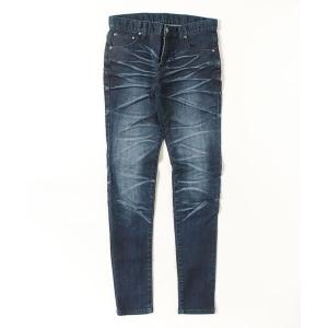 ジーンズ リンクルシェービングスキニーデニム メンズ