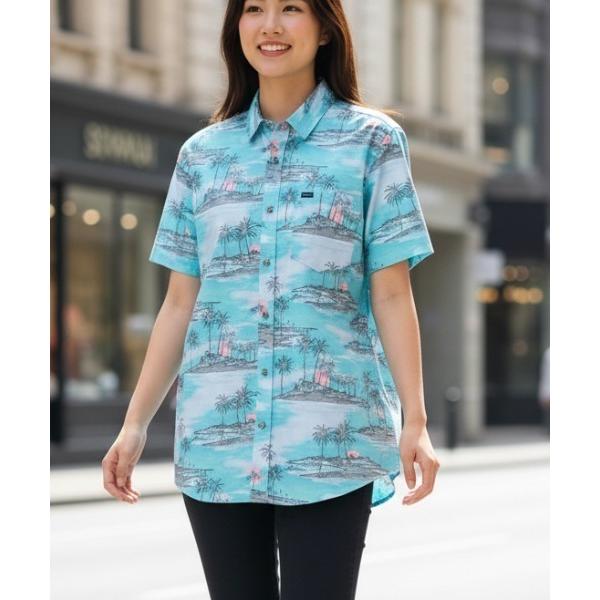 ブラウス シャツ 「RIPCURL（リップカール）」DREAMERS S/S SHIRT　半袖　総柄...