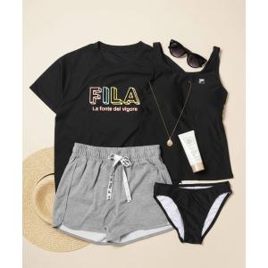水着 「FILA/フィラ」水着４点セット　水陸両用　ラッシュガード　バギーショーツ　タンキニ(水着) レディース