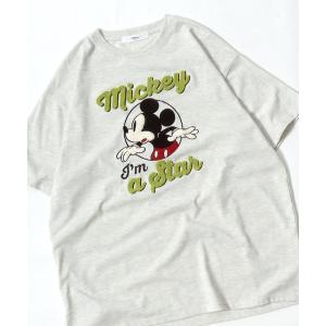 tシャツ Disney（ディズニー）キャラクター サガラ刺繍Tシャツ/ビッグシルエット半袖 レディース ユニセックス レディース メンズ