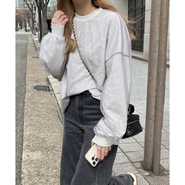 「Java」 長袖カットソー LARGE グレー レディース