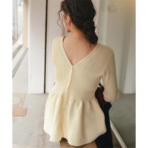 「titivate」 長袖ニット L アイボリー レディース