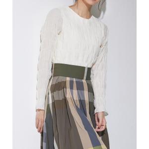 「ADIRA」 長袖ブラウス MEDIUM アイボリー レディース