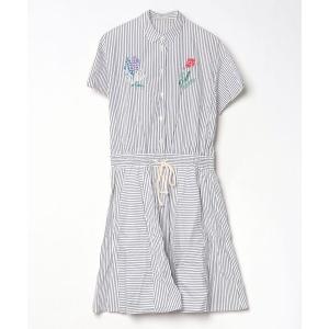 「haupia」 シャツワンピース 38 ネイビー レディース