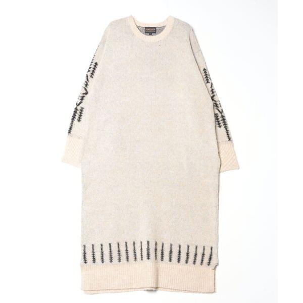 「PENDLETON」 ニットワンピース 38 アイボリー レディース