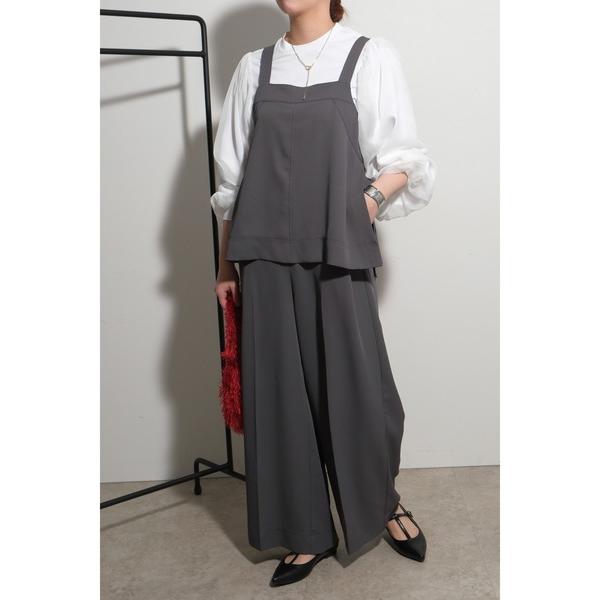 「Palm Riche」 オーバーオール M チャコールグレー レディース