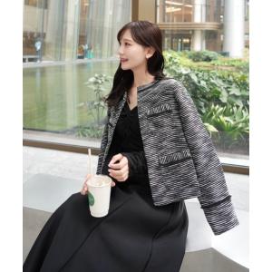 「HALUHIROINE」 ノーカラージャケット FREE ブラック レディース