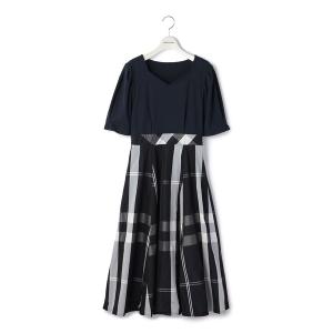 「LAISSE PASSE」 ドッキングワンピース MEDIUM ネイビー レディース