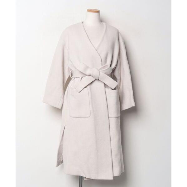 「SLOBE IENA」 ノーカラーコート FREE ピンク レディース