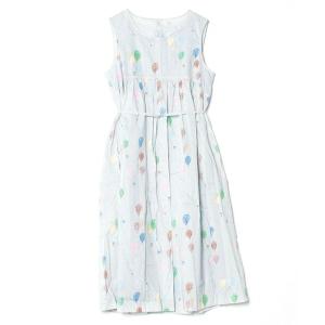 「haupia」 ノースリーブワンピース MEDIUM ブルー レディース
