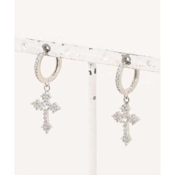 ピアス メンズ クロス ピアス ラインストーン ダイヤ風 ヒップホップ(BDS) メンズ レディース