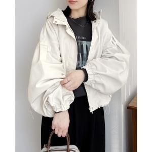 マウンテンパーカー ウインドブレーカー ボリューム袖マウンテンパーカー レディース