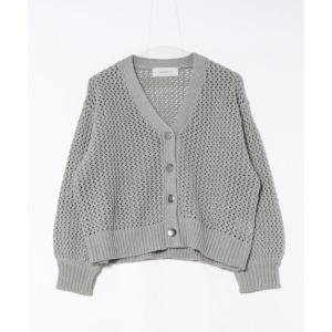 ニット セーター MESH KNIT CARDIGAN レディース
