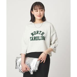 チャンピオン tシャツ 「別注」「Champion」6分袖 プリント スウェット プルオーバー レディース