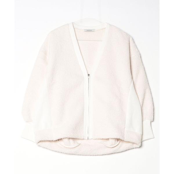 カーディガン ●SWITCH by ARCH●Boa Fleece × Knit Zip Cardi...