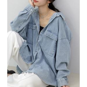 ブラウス シャツ 8ozデニムシャツ レディース