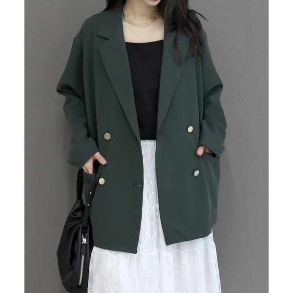 ジャケット テーラードジャケット T/Rツイルダブルジャケット レディース