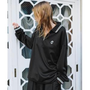 ポロシャツ ワンポイントロゴ刺繍ドローコード付鹿の子ポンチハーフジップポロシャツ メンズ レディース