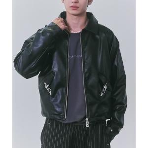 AH ABAHOUSE 革ジャン ライダース 「AH / MA-1型」エコレザー ブルゾン