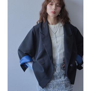 コート アウター ダブルボタンオーバーサイズジャケット「セットアップ対応」 レディース