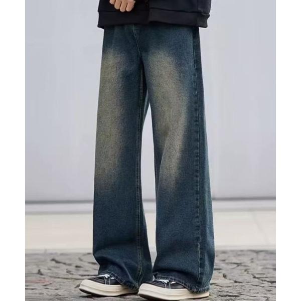 ワイドパンツ ジーンズ GRAVE STONE WIDE ヴィンテージ加工ワイドデニム メンズ レデ...