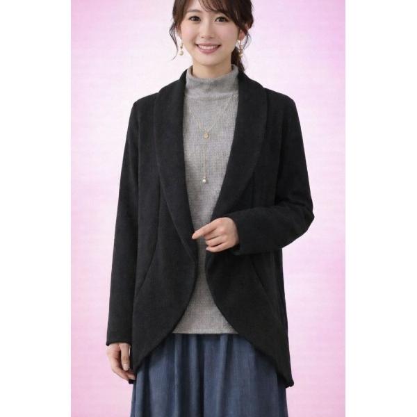 カーディガン ショールカラーニットカーディガン レディース
