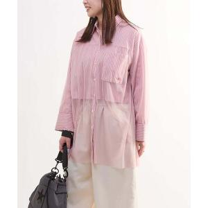 ブラウス シャツ TULLE LAYERED SHIRT レディース