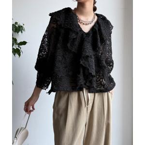 ブラウス シャツ レースボレロシャツ レディース
