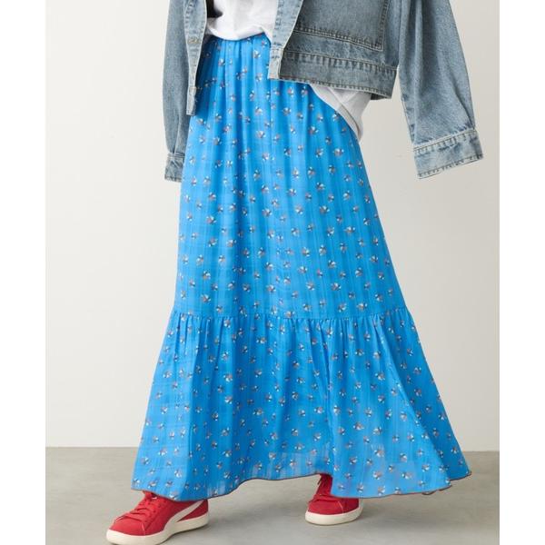 スカート 小花ティアードスカート