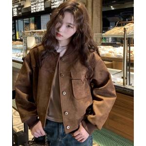 ブルゾン アウター フェクスエード　ブルゾン レディース