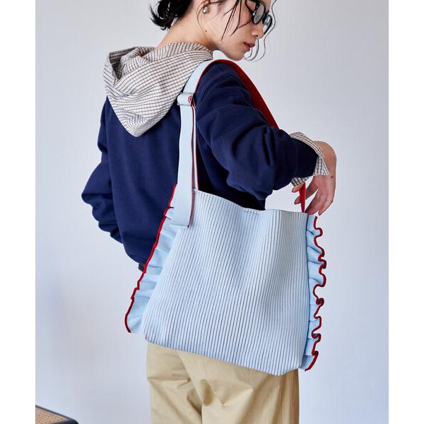 ショルダーバッグ バッグ 「新色追加」限定展開 配色ニットフリルワンショルダーバッグ レディース