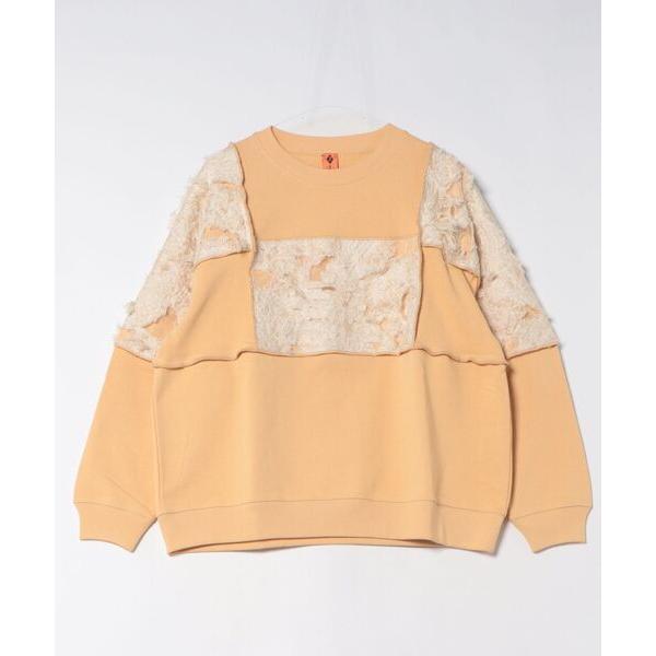 トレーナー スウェット 「REHERSALL」フリンジジャガードクルースウェット レディース