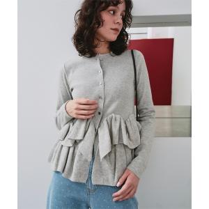 「titivate」 ニットカーディガン X-LARGE グレー レディース