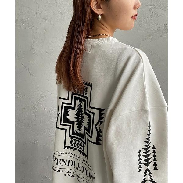 「PENDLETON」 スウェットカットソー L オフホワイト レディース