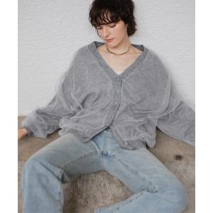 「titivate」 カーディガン FREE グレー レディース