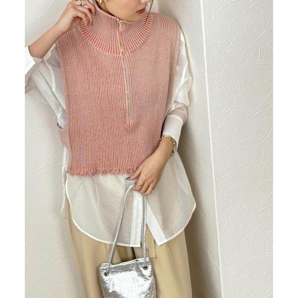 「Eimee Law」 ニットベスト 38 レッド レディース