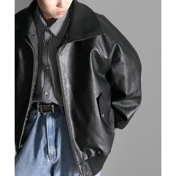 「Java」 ライダースジャケット X-LARGE ブラック メンズ