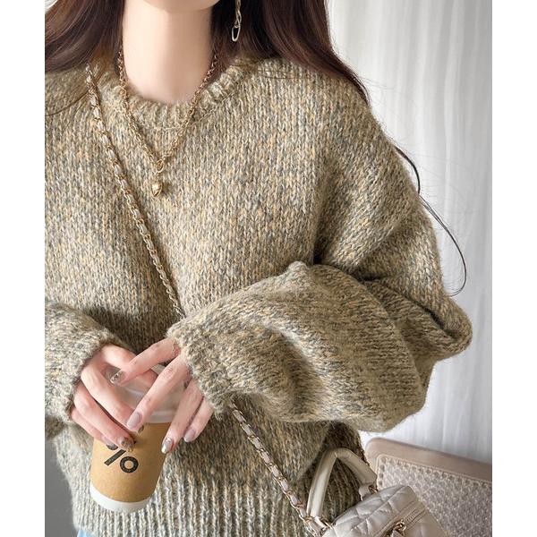 「Java」 長袖ニット MEDIUM ベージュ レディース