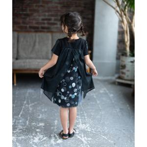 ワンピース 水玉ドッキング半袖ワンピース キッズ 子供服 女の子