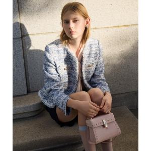 ジャケット テーラードジャケット 「セットアップ対応」フリンジツイードジャケット レディース