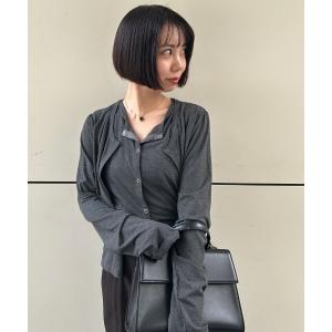 カーディガン CUT LAYERED CARDIGAN レディース