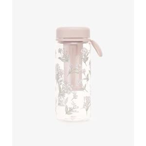 タンブラー フラワーアート茶漉し付きクリアボトル 550ml