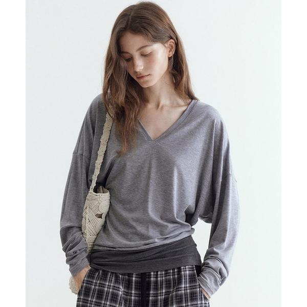 tシャツ フェイクレイヤード アシンメトリー トップス FC26S016「Fano Studios」...