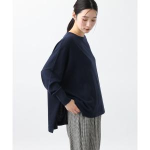 ニット セーター 「natural by clip」14ゲージシルクウール混ゆるプルオーバー レディース