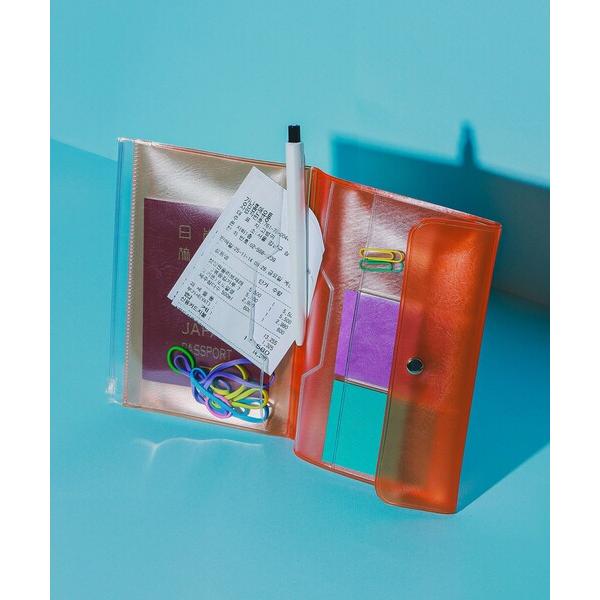 ポーチ 「別注」nahe(R) / トラベル オーガナイザー クリア オレンジ レディース メンズ