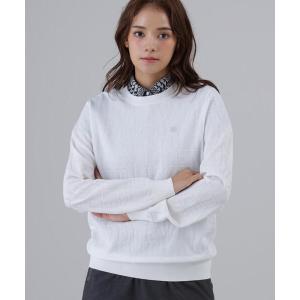 ニット セーター 「St ANDREWS」ダブルロゴジャガードプルオーバーニット レディース