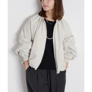 ブルゾン アウター バルーンジップギャザーブルゾン レディース